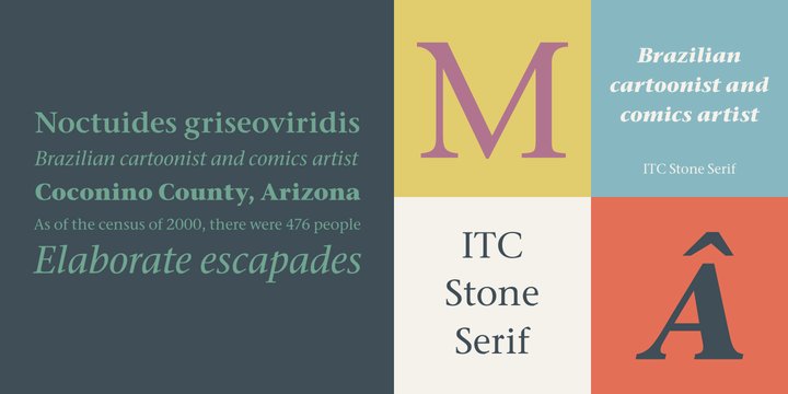 Beispiel einer ITC Stone Serif-Schriftart